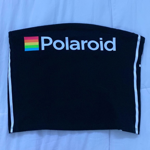 Polaroid Tops - Worn once, I’m a medium and I fit a large, is super thick and stretchy.